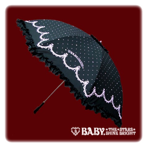 Heart and Dot Print Folding Umbrella (2011) by Baby, the Stars