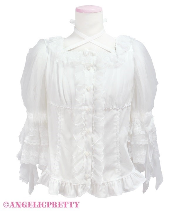 新品 angelic pretty Into a Dreamブラウス シロ Into a Dream Blouse by Angelic Pretty