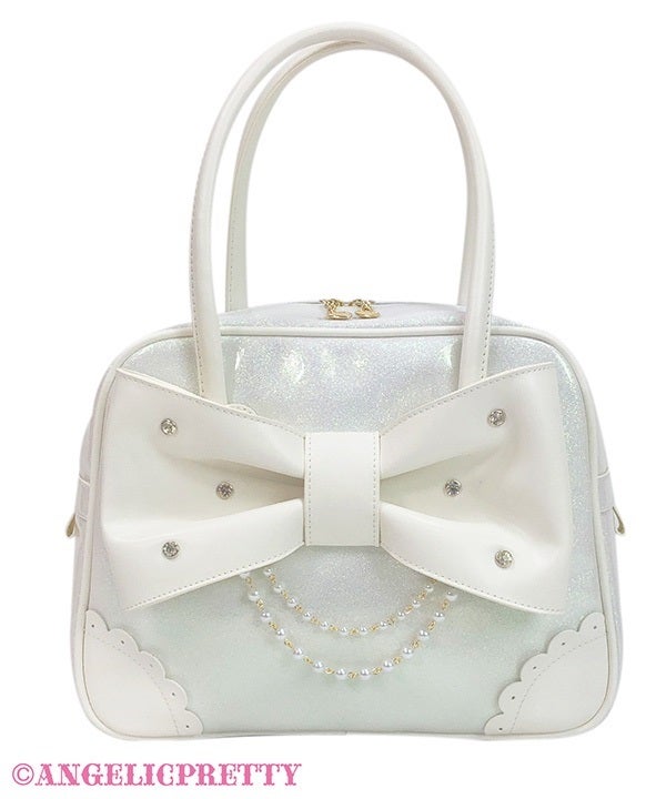 Glitter Jewelry Ribbon Boston Bag (2025) by Angelic Pretty