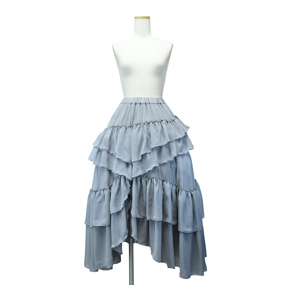 sheglit スカート ブルーグレー Empress Long Frill Skirt (2022) by Sheglit