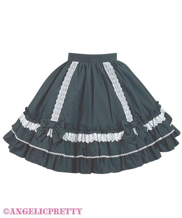 Angelic Pretty フリル スカート 黒 Classic Doll Skirt by Angelic Pretty