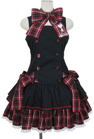 Check Ribbon Double Breasted JSK by Putumayo