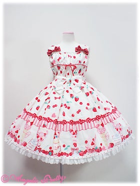 Strawberry Parlour Shirring JSK by Angelic Pretty
