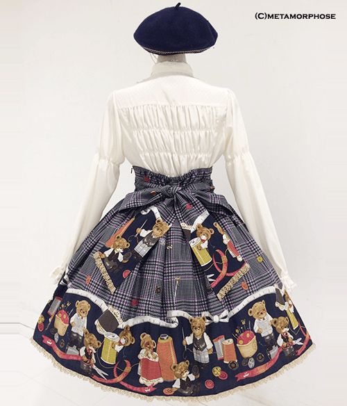 メタモ　tailor`s bearスカート Tailor's Bear Suspender Skirt by Metamorphose Temps de Fille