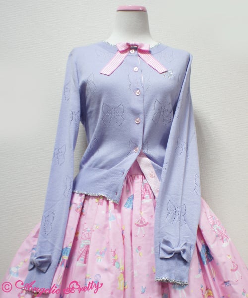 Maiden In Love Ribbon Knit Cardigan by Angelic Pretty