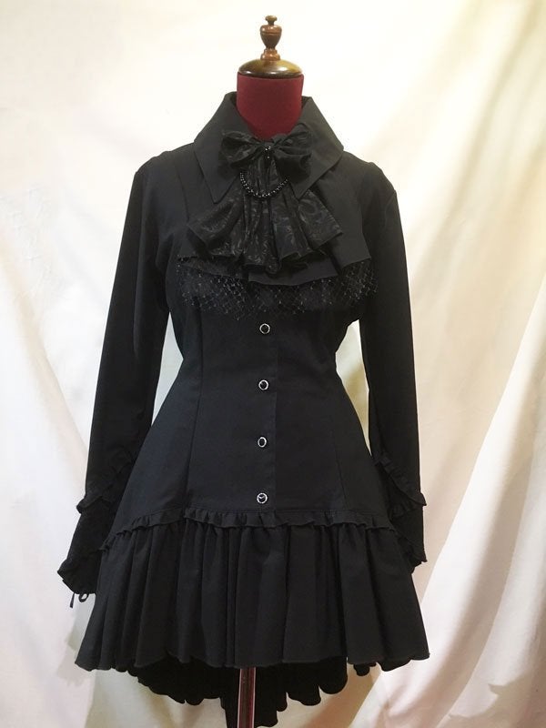 Elegant Gothic OP with Classic Pearl Jabot by Marble
