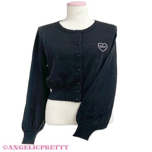Heart patch knit cardigan by Angelic Pretty
