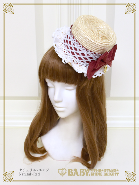 BABY, THE STARS SHINE BRIGHT ミニ麦わら帽子 My Sweet Baby Straw Mini Hat by Baby, the Stars Shine Bright