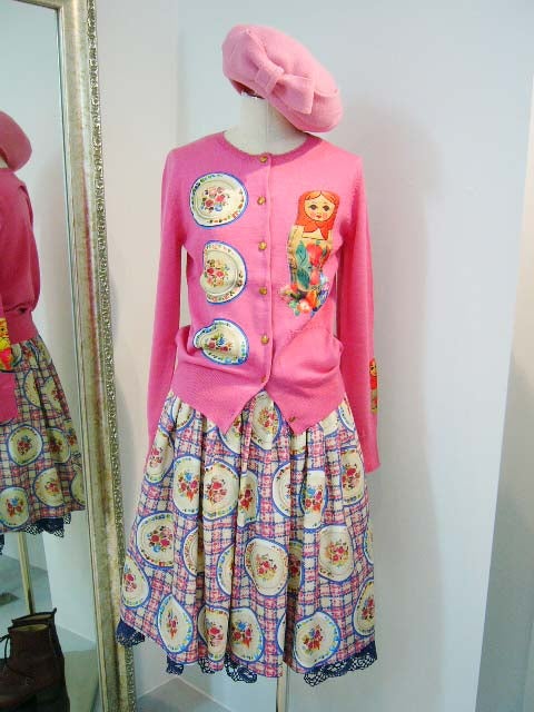 Tweed & Russian Plate Tuck Skirt by Jane Marple