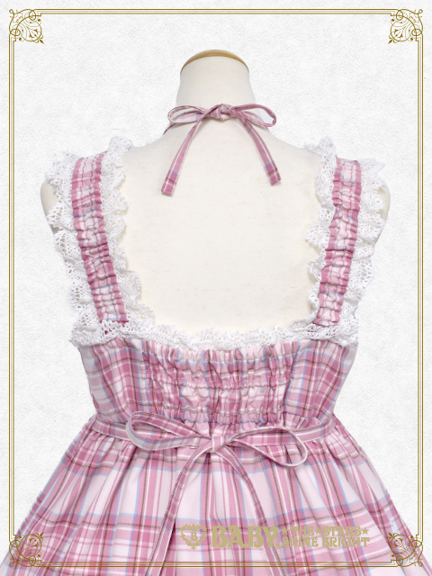 Original Tartan Check Babydoll JSK and Princess Drop Headdress Set