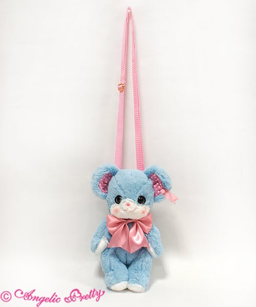 Lovely Shy Bear Plush Doll Pouch by Angelic Pretty