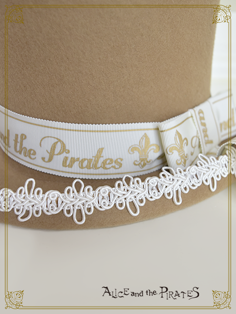 Top Hat with A/P Logo Ribbon by Alice and the Pirates