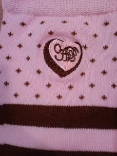 Angelic pretty Meltyチョコレート刺繍ボーダーオーバーニー Melty Chocolate Embroidered Border OTKs by Angelic Pretty