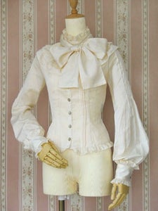Noble Stripe Intuck Blouse by Victorian Maiden Noble Stripe Intuck Blouse by Victorian Maiden