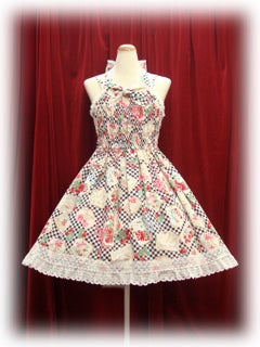 Strawberry Letters Print Shirring Princess JSK by Baby, the Stars