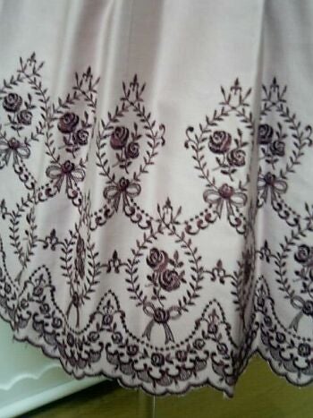 Roses and Ribbon Scalloped Embroidery JSK by Innocent World
