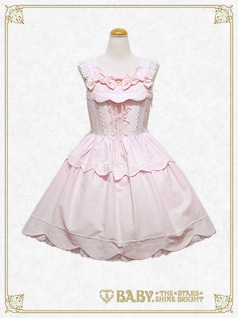 Teddy Bear Heart Scallop JSK by Baby, the Stars Shine Bright