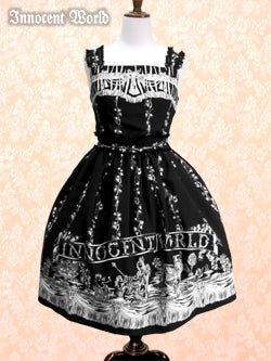Innocent World 女王と天使の物語柄 JSK 黒 Story of Queen and Angels JSK by Innocent World