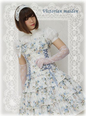 Rococo Bouquet Low-Waist JSK by Victorian Maiden