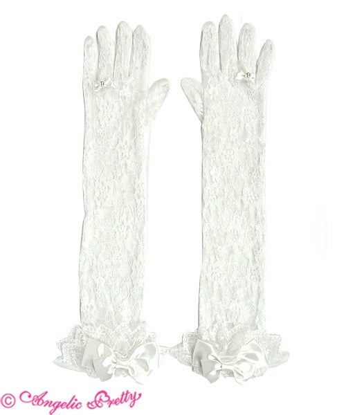 Lacy Princess Long Lace Gloves (2020) by Angelic Pretty