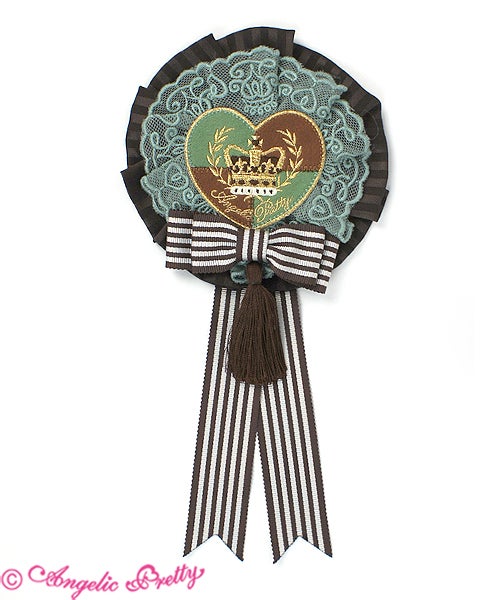 Queen Chocolate Rosette Brooch by Angelic Pretty
