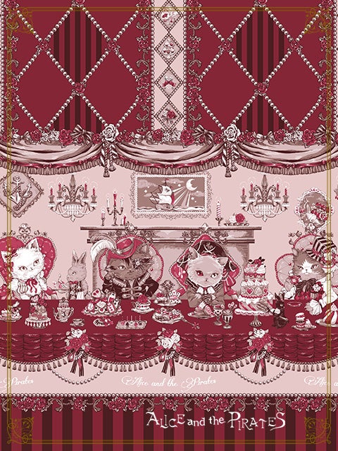 Kitten’s Wonder Night Tea Party柄・Ⅱ Kitten's Wonder Night Tea Party Set II by Alice and the Pirates