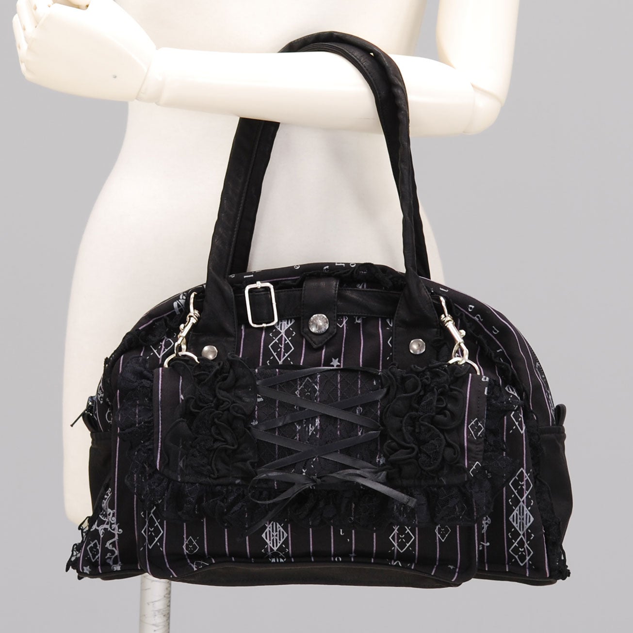 FRILL Boston Bag with Pouch by h.NAOTO