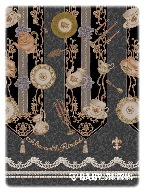 美品 アリスアンドザパイレーツ ワンピース Tea time nostalgia Tea Time Nostalgia JSK I by Alice and the Pirates