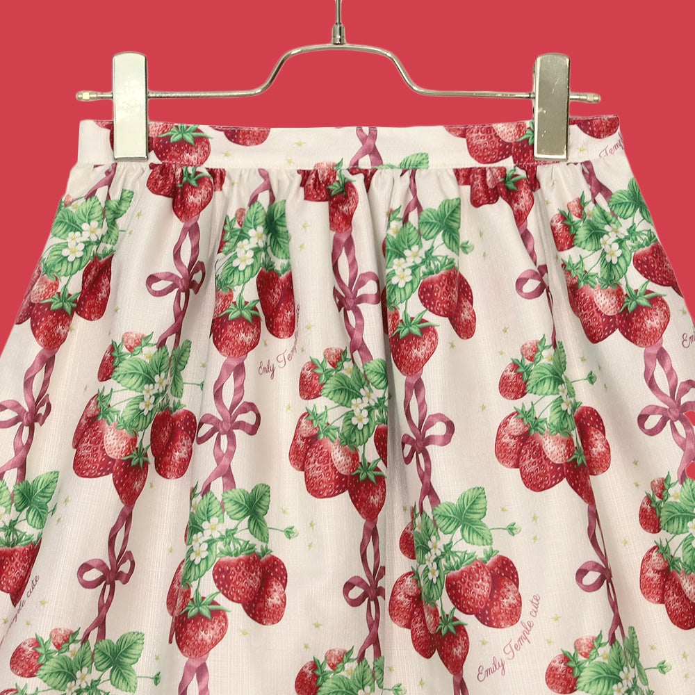 Strawberry Ribbon Tree Skirt by Emily Temple Cute