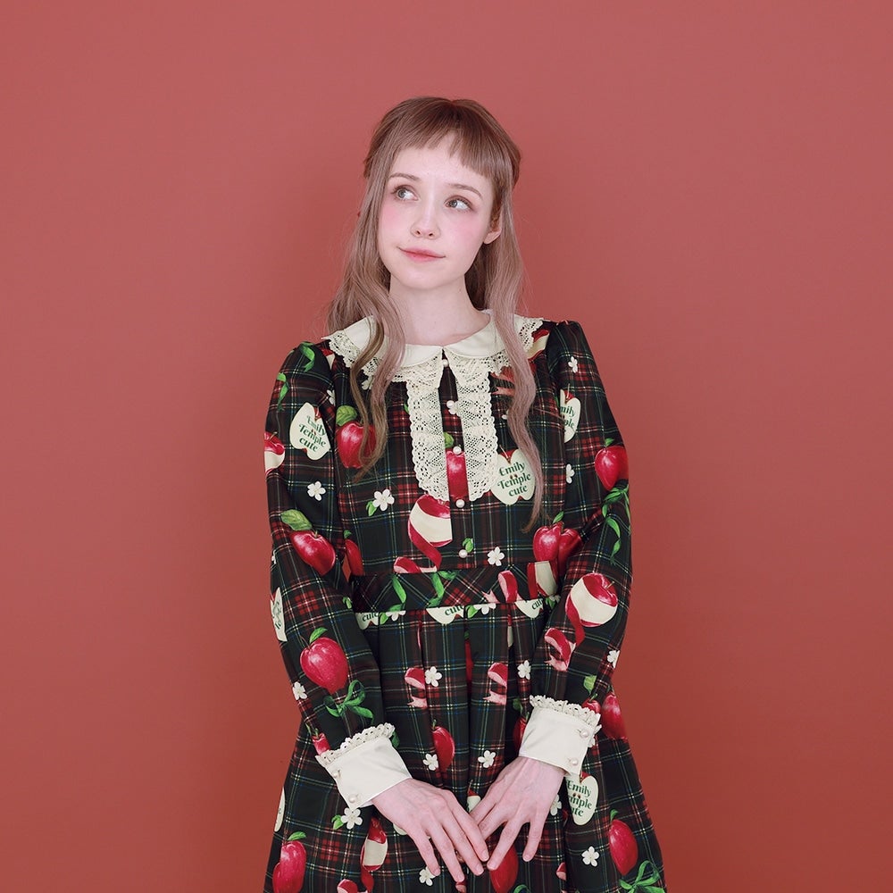 Tartan Ribbon Apple OP by Emily Temple Cute