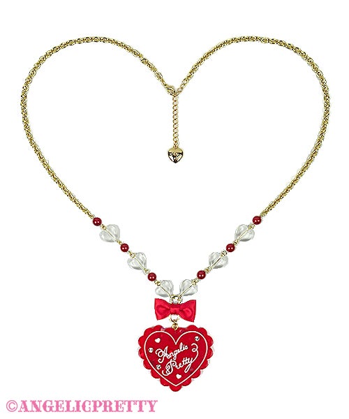 Topping Heart Necklace (2021) by Angelic Pretty