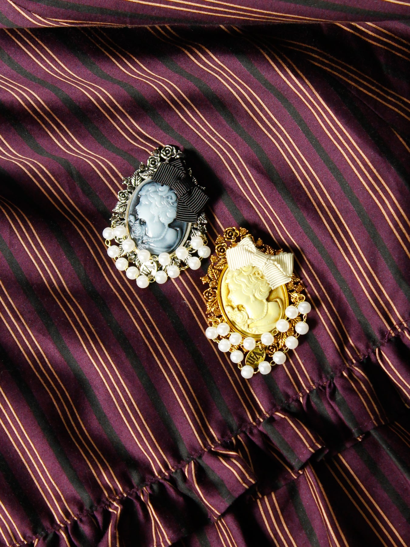 Pearl Cameo Brooch by Victorian Maiden