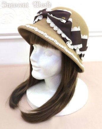 Innocent World リボンクロッシェハット　ボルドー Ribbon Cloche Hat (2021) by Innocent World