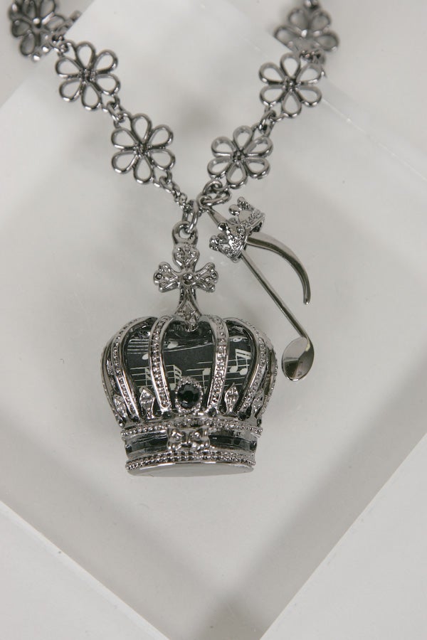 Crown and Music Note Necklace by Black Peace Now