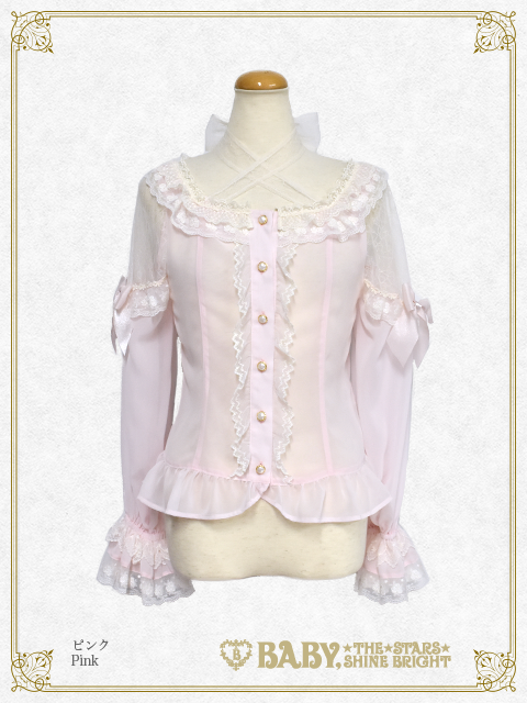 【BABY】Pearl Bouquet Princess ブラウス/ピンク Pearl Bouquet Princess Blouse by Baby, the Stars Shine Bright