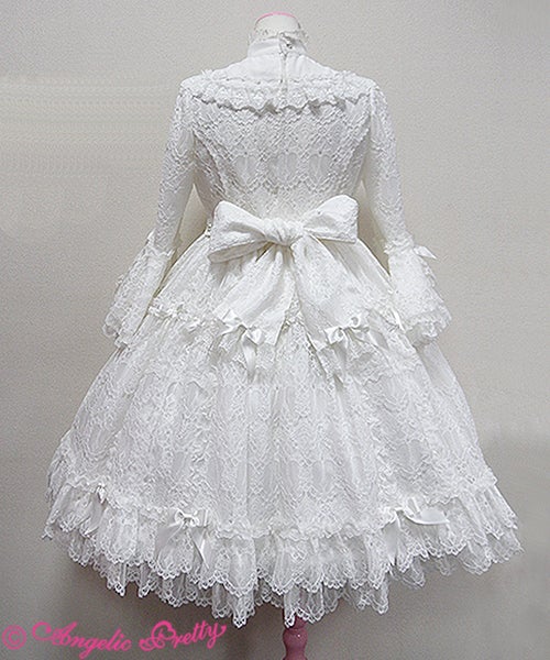 Angelic Pretty Holy Lacy Dollティアード ドレス 白 Holy Lacy Doll Tiered Dress by Angelic Pretty