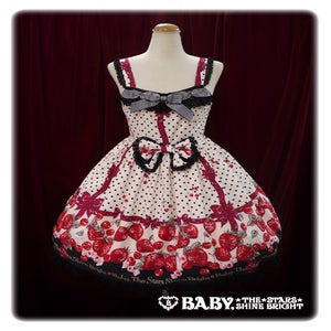 Sweet Cream Strawberry Days Ribbon JSK by Baby, the Stars Shine Bright