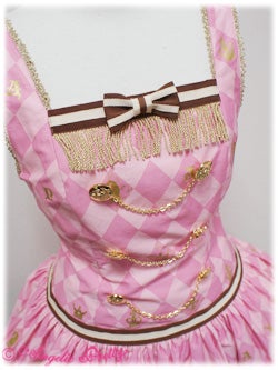 Chess Chocolate Dropped Waist JSK by Angelic Pretty