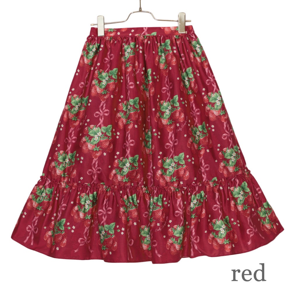 Strawberry Ribbon Tree Skirt by Emily Temple Cute