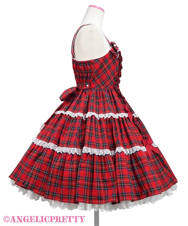 Tartan Check Shoulder Ribbon JSK (2022) by Angelic Pretty