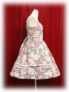 BABY,THE STARS ストロベリーレターズ柄スカート Strawberry Letters Print Hem Scallop JSK by Baby, the Stars Shine