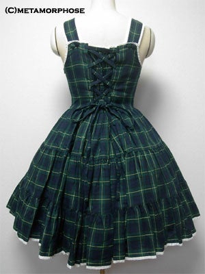Tartan Check Tiered JSK by Metamorphose Temps de Fille