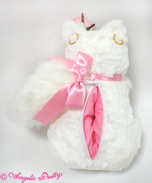 Romantic Cat Stuffed Pouch by Angelic Pretty