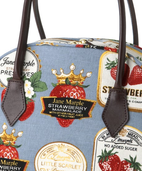 Strawberry Label Boston Bag by Jane Marple