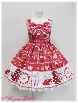 【難あり】French Cafe JSK French Cafe Chest Ribbon JSK by Angelic Pretty