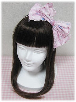 Memorial Cake Mini Ribbon Head Bow by Angelic Pretty