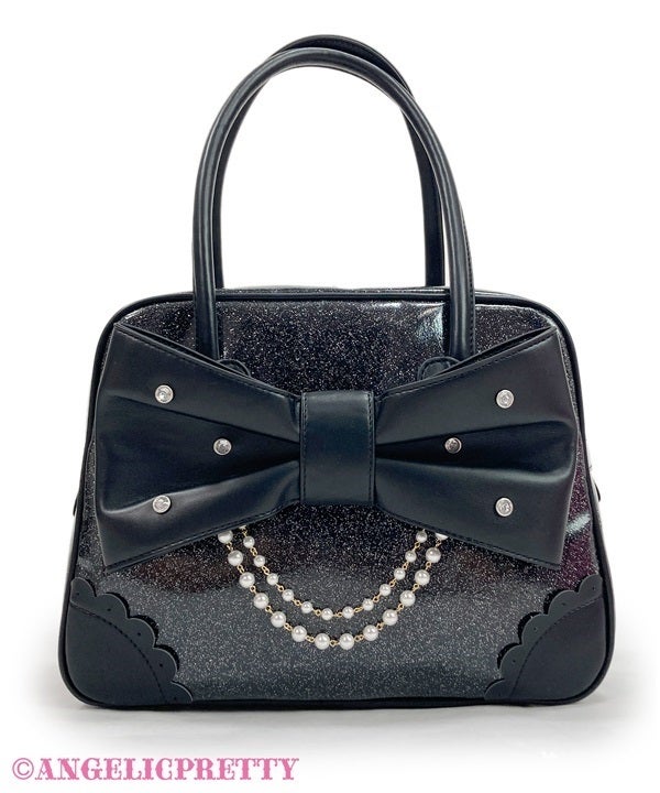 Glitter Gem Ribbon Boston Bag by Angelic Pretty