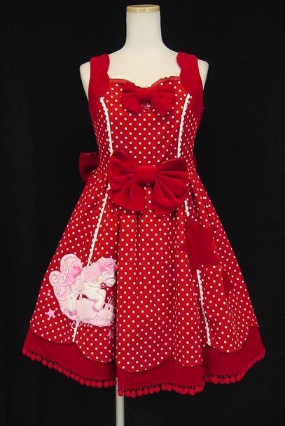 Polkadot Angel Pony Applique JSK by Angelic Pretty