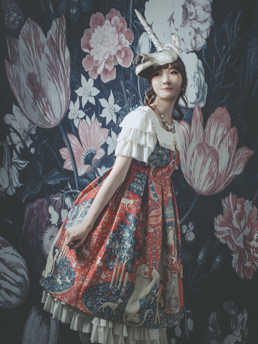 7/5まで Juliette et Justine/ローブ ドゥ ラ シルエット La Dame à la licorne Robe 2020 (high waist Ver.) JSK by Juliette