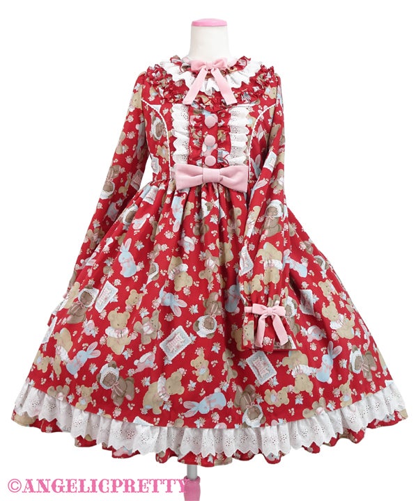 AngelicPretty Vintage Toys ワンピース赤 Vintage Toys OP by Angelic Pretty